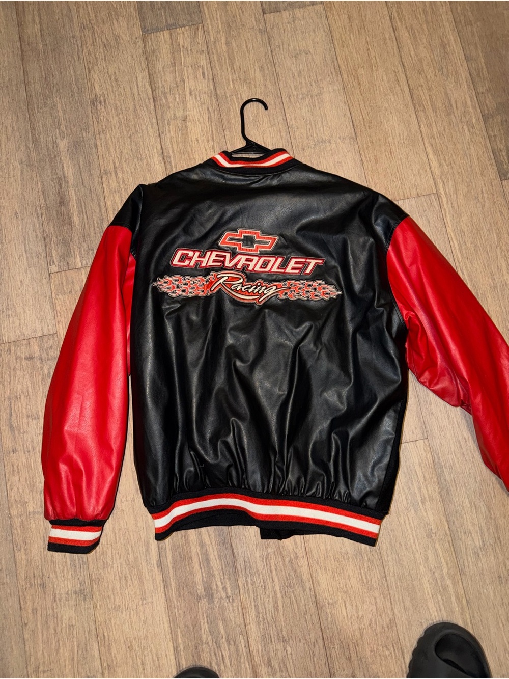 Steve & Barry's Black and Red Chevrolet Racing Varsity Jacket